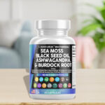 Sea Moss 60 Count Supplement Bottle on a Table