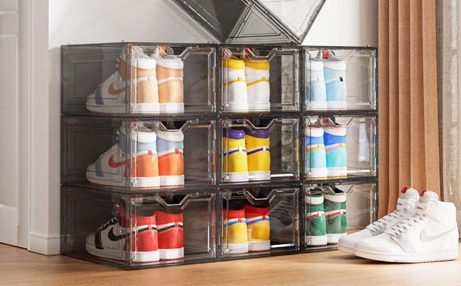 Shoe Storage Boxes 6 Pack