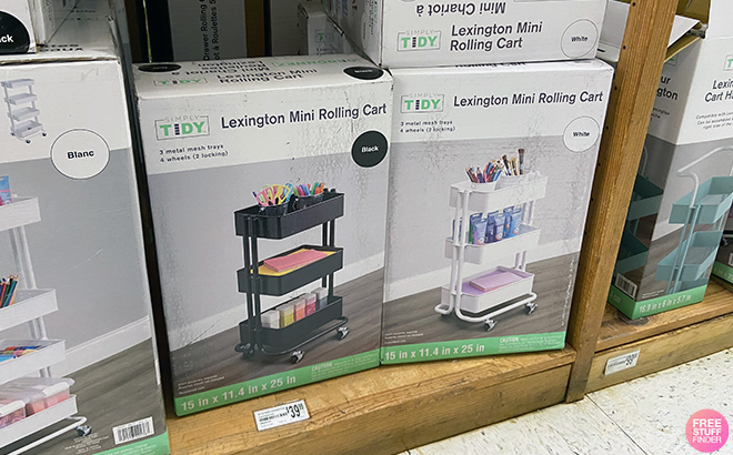 Simply Tidy Lexington 3 Tier Mini Rolling Cart in shelf
