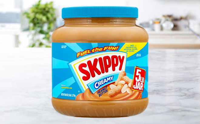 Skippy Creamy Peanut Butter 5 Pound Jar