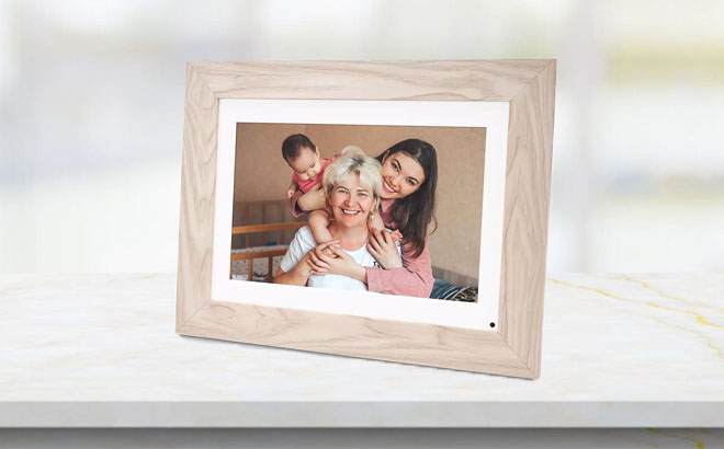 Smart Digital Picture Frame on a Table