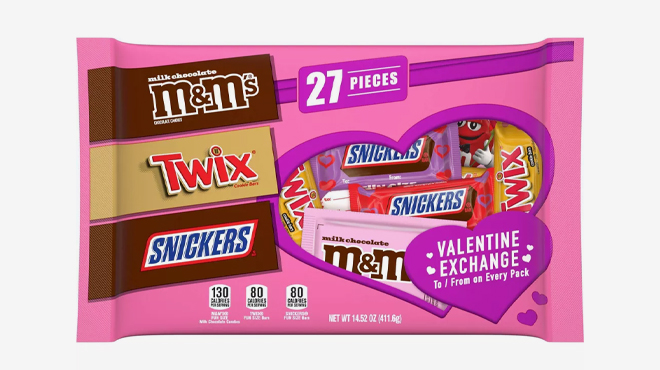 Snickers Twix and MMs Valentines Exchange Variety Pack