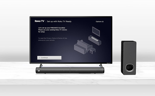 Soundbar with Wired Subwoofer