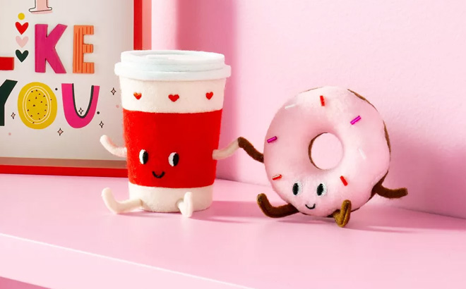 Spritz Valentine Felt Decor Duo Coffee Donut