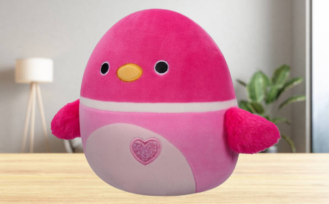 Squishmallows 8 Inch Della Pink Mallard Duck with Candy Heart Belly Plush Squishmallows 8 Inch Della Pink Mallard Duck with Candy Heart Belly Plush