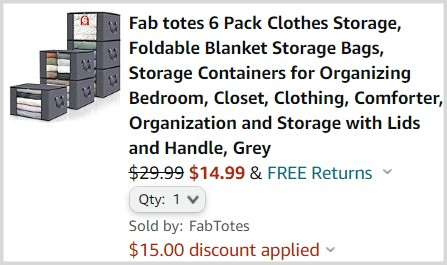 Fab totes 6 Pack Clothes Storage, Foldable Blanket Storage Bags, Storage  Containers for Organizing Bedroom, Closet, Clothing, Comforter,  Organization and Storage with Lids and Handle, Grey