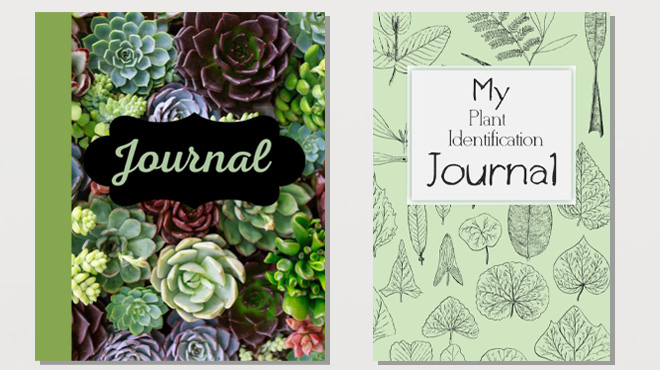 Succulents Journal on the Left Plant Journal on the Right