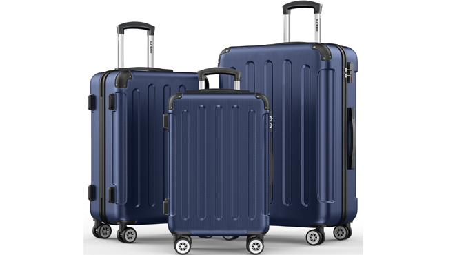 Sunbee 3 Piece Luggage Sets Hardshell Lightweight Suitcase with Lock Spinner Wheels