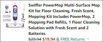 Swiffer PowerMop Multi Surface Mop Kit Checkout Screenshot