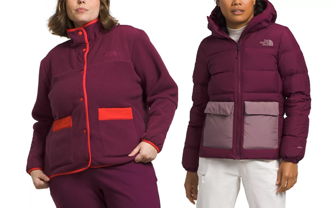 THE NORTH FACE Plus Size Cragmont Snap Front Fleece Jacket and Womens Gotham Hooded Jacket
