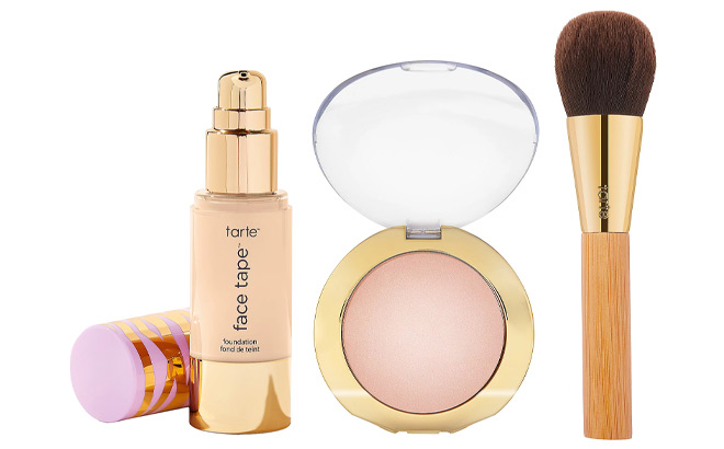 Tarte Face Tape Foundation with Glow Powder and Brush Set