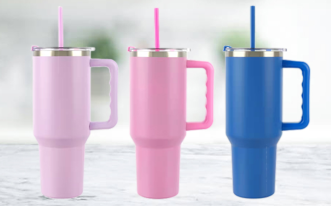 Three Ashland 40 Ounce Stainless Steel Insulated Tumblers from Michaels