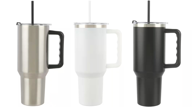 Three Ashland 40 Ounce Stainless Steel Insulated Tumblers