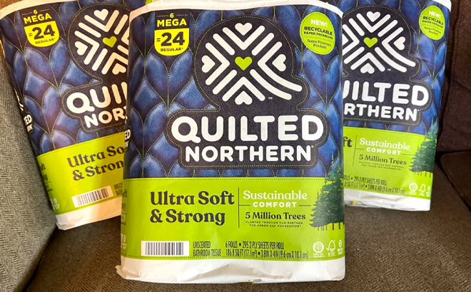 Three Packs of Quilted Northern Ultra Soft & Strong Toilet Paper