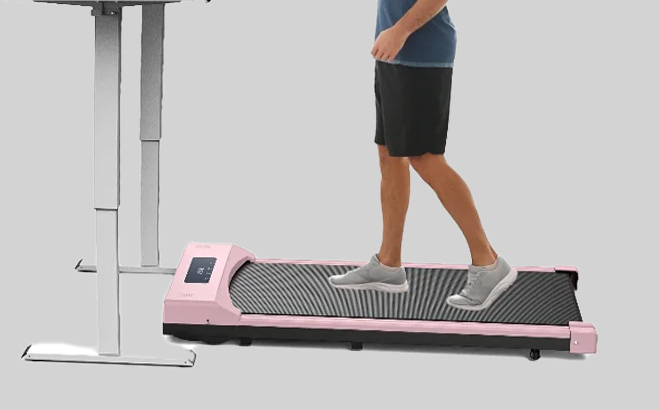 Tikmboex Under Desk Treadmill with LED Display Wireless Remote Control