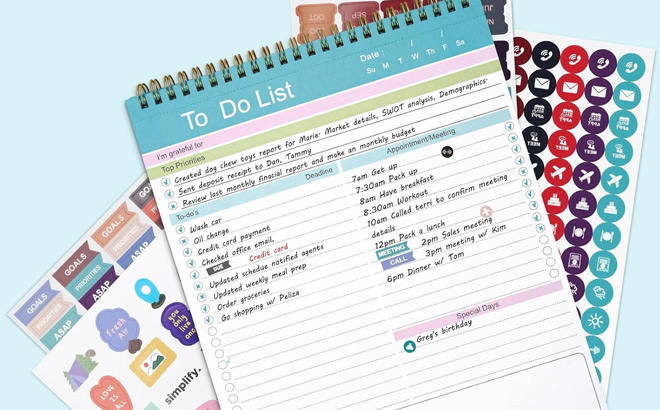 To Do List Notepad Daily Planner on Stickers