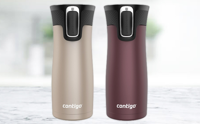 Two Contigo Insulated Travel Mugs