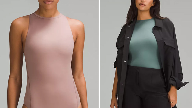 Two Different Colors of Lululemon High Neck Sleeveless Bodysuit