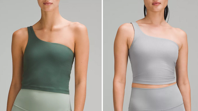 Two Different Colors of Lululemon Ribbed Nulu Asymmetrical Yoga Tank Top