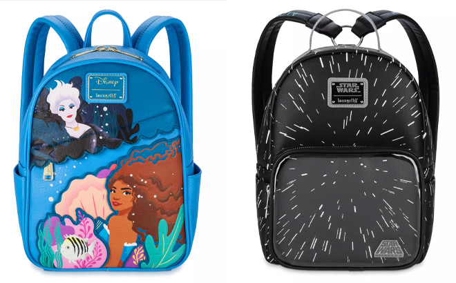 Two Disney Loungefly Mini Backpacks 3