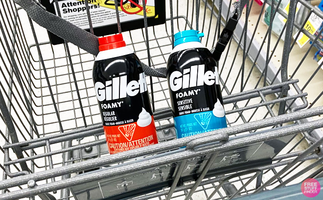 Two Gillette Shaving Creams in Walgreens Cart