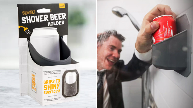 Two Images of 30 Watt Sudski Shower Beer Holder