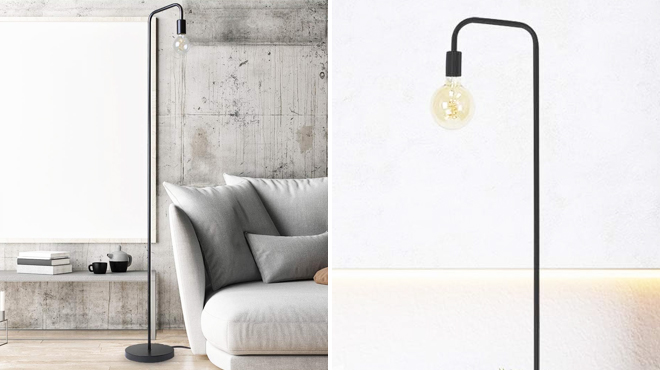 Two Images of Industrial Floor Lamp