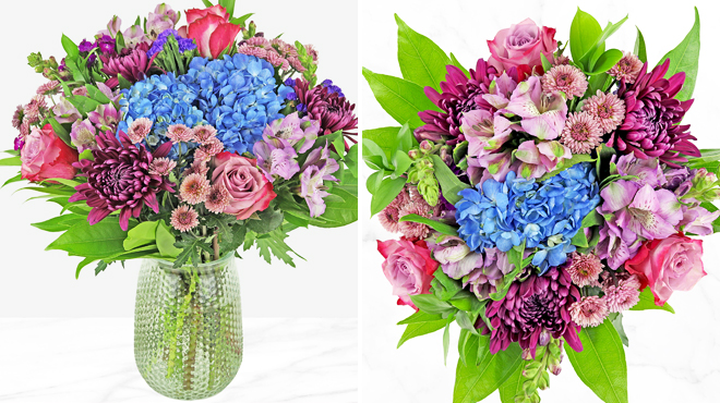 Two Images of Tranquil Garden Bouquet from Costco