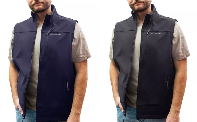 Two Macys Mens Soft Shell Vests