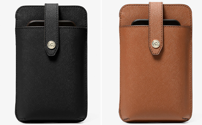 Two Saffiano Leather Smartphone Crossbody Bags