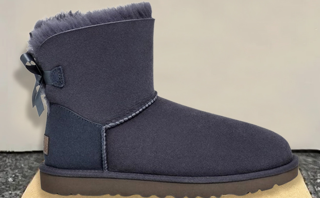 UGG Mini Bailey Bow II Boots in Eve Blue Color