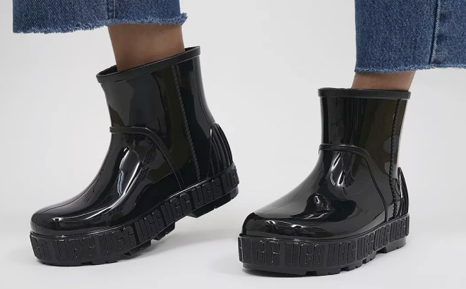 UGG Womens Drizlita Rain Boots in Black Color