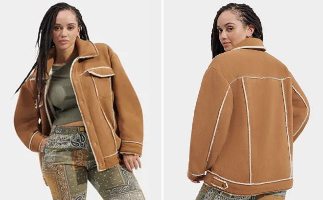 UGG Womens Frankie Bonded Fleece Trucker