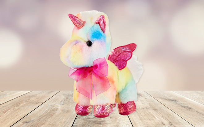 Valentines Day Rainbow Pegasus Unicorn Plush Toy