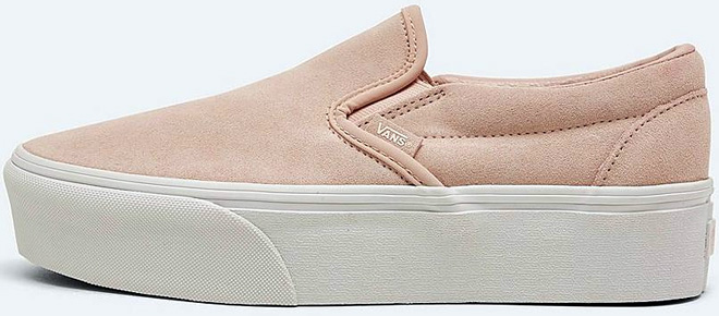 Vans Womens Classic Slip On Stackform Shoes on a White Background