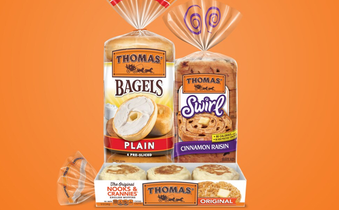 Various Flavors of Thomas Bagels Various Flavors of Thomas Bagels
