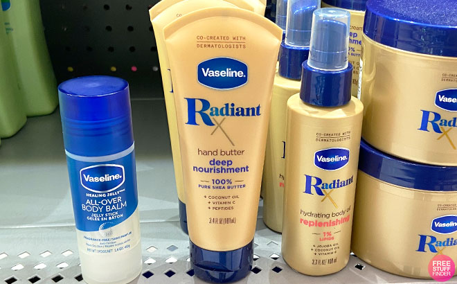 Vaseline Products on a Shelf