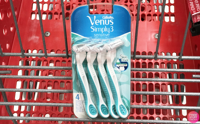 Venus Simply 3 Sensitive Womens Disposable Razors in Cart
