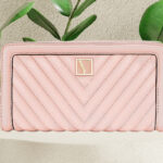 Victorias Secret Large Wallet with Zip in the Color Orchid Blush