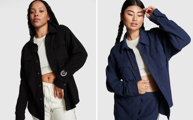 Victorias Secret PINK Reverse Fleece Shakets Victorias Secret PINK Reverse Fleece Shakets