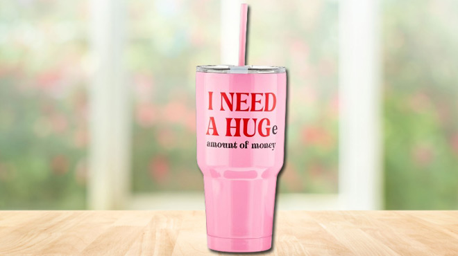 Way To Celebrate Valentines Day Need a Hug 32 oz Pink Tumbler