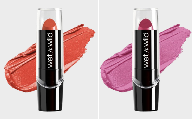Wet n Wild Silk Finish Lipstick in Honolulu Is Calling Red and Light Berry Frost Pink Shades