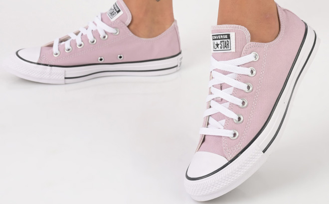 Woman is Wearing Converse Chuck Taylor All Star Seasonal Color in Phantom Violet Color