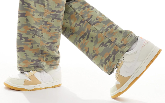 Woman is Wearing Nike Dunk Low Sneakers