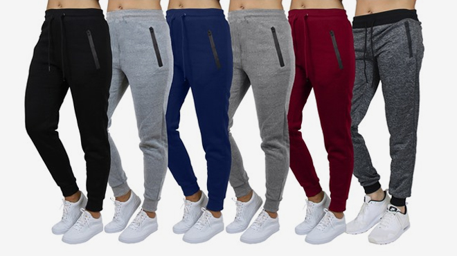 Womens 3 Pack Assorted Joggers