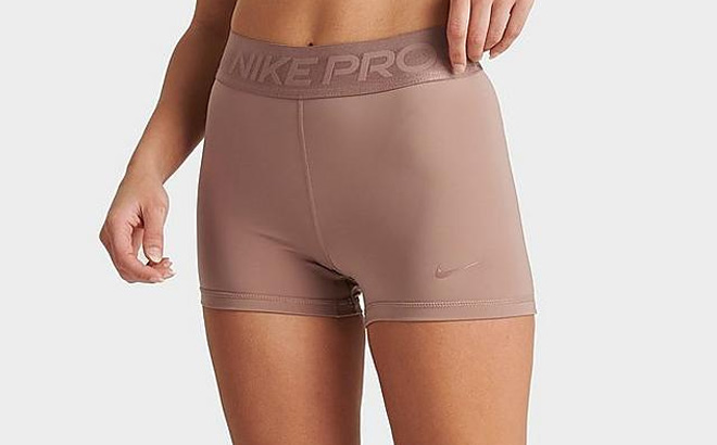 Womens Nike Pro Dri FIT Mid Rise 3 Inch Shorts Womens Nike Pro Dri FIT Mid Rise 3 Inch Shorts