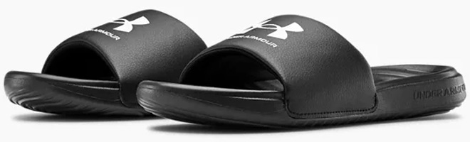 Womens Under Armour Ansa Fixed Slides in Black Color