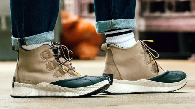 Womens Wearing Sorel Classic Waterproof Boots