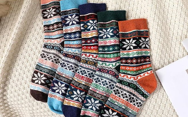 Womens Wool Socks 5 Pack 2