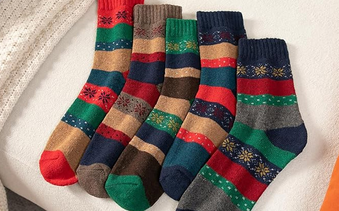 Womens Wool Socks 5 Pack